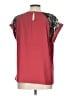 Express 100% Polyester Black Red Short Sleeve Blouse Size L - photo 2