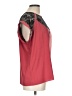 Express 100% Polyester Black Red Short Sleeve Blouse Size L - photo 4