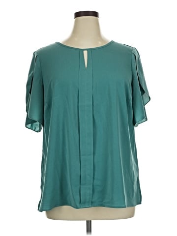 BLOOMCHIC Short Sleeve Blouse (view 1)