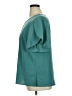BLOOMCHIC 100% Polyester Teal Short Sleeve Blouse Size 14 - 16 - photo 5