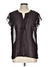 DR2 Polka Dots Black Short Sleeve Blouse Size L - photo 1