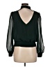 1.State 100% Polyester Green Long Sleeve Blouse Size M - photo 2