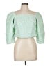 Levi's 100% Polyester Green 3/4 Sleeve Blouse Size L - photo 1