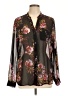 Kut from the Kloth Floral Brown Long Sleeve Blouse Size L - photo 1