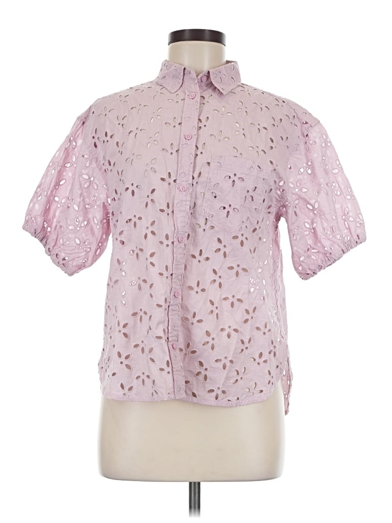 Jcrew Short Sleeve Blouse In Pink