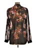 Kut from the Kloth Floral Brown Long Sleeve Blouse Size L - photo 2