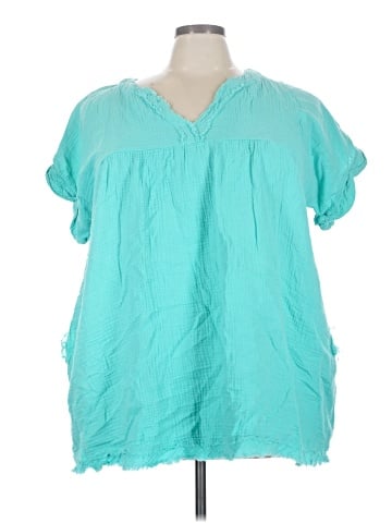 Zenana Short Sleeve Blouse (view 1)