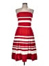 Maeve Stripes Red Cocktail Dress Size 8 - photo 1