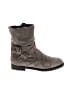 Manolo Blahnik 100% Leather Gray Boots Size EU 37 1/2 - photo 1