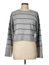 Pink Rose Stripes Gray Pullover Sweater Size L - photo 1
