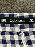 Zara Basic Checkered-gingham Blue Casual Pants Size M - photo 4