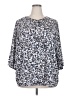 Not Your Daughter's Jeans Blue 3/4 Sleeve Blouse Size 2X - photo 1