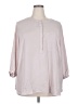 Not Your Daughter's Jeans 100% Polyester Pink 3/4 Sleeve Blouse Size 2X - photo 1
