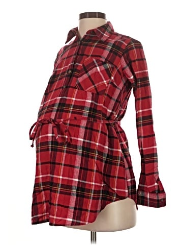Isabel Maternity Long Sleeve Button-Down Shirt (view 1)