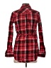 Isabel Maternity 100% Cotton Plaid Red Long Sleeve Button-Down Shirt Size XS - photo 2