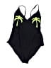 Boohoo Graphic Black One Piece Swimsuit Size 10 - photo 1