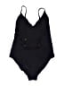 Boohoo Graphic Black One Piece Swimsuit Size 10 - photo 2
