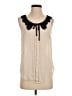 Lauren Conrad 100% Polyester Ivory Sleeveless Blouse Size XS - photo 1