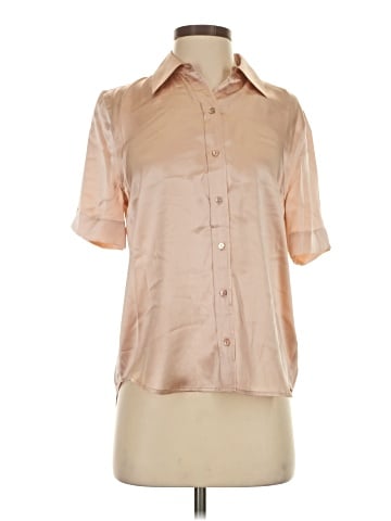 L'Agence Short Sleeve Silk Top (view 1)
