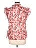 Michelle McDowell 100% Polyester Red Short Sleeve Blouse Size L - photo 2