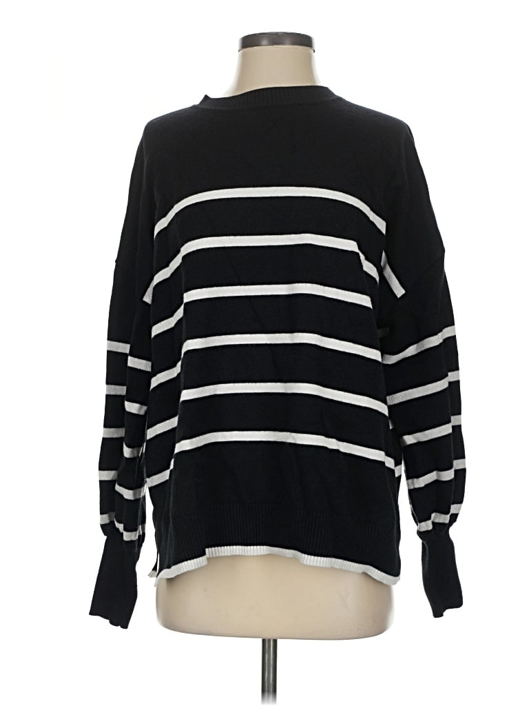 Pre-owned Vine & Love Pullover Sweater In Black