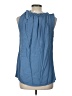 Papillon Blue Sleeveless Blouse Size L - photo 2