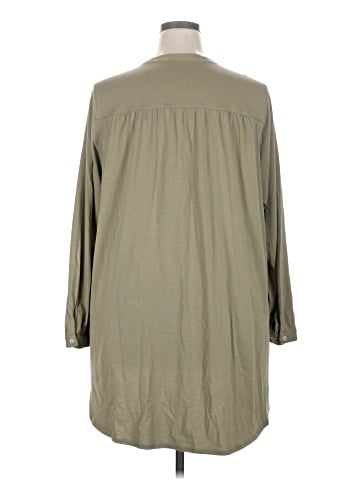 Lands' End 3/4 Sleeve Button-Down Shirt (view 2)