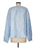 Ann Mashburn Stripes White Blue Long Sleeve Blouse Size M - photo 2
