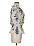 Ted Baker London 100% Polyester Floral Ivory Short Sleeve Blouse Size 2 (0) - photo 4