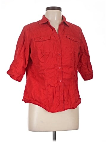 Faded Glory 3/4 Sleeve Button-Down Shirt (view 1)