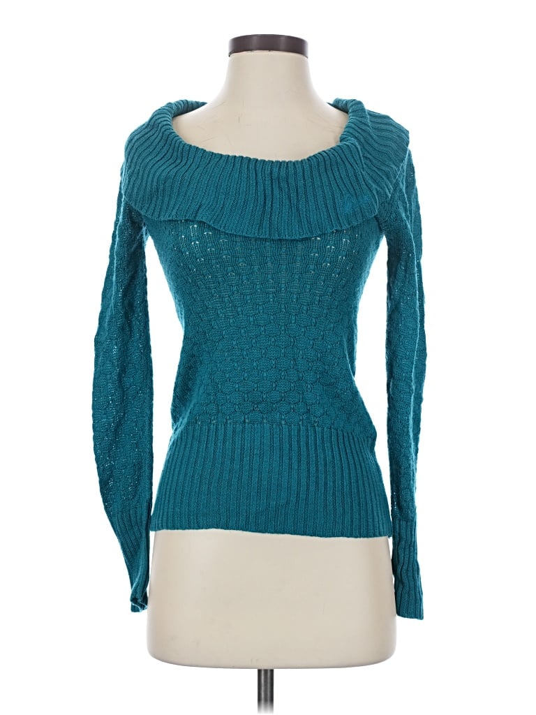 Pre-owned Guess Jeans Pullover Sweater In Teal