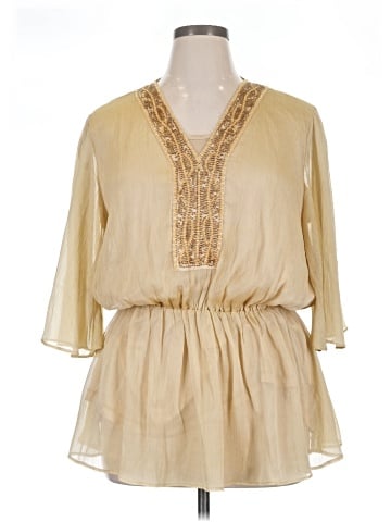 American Glamour by Badgley Mischka 3/4 Sleeve Blouse (view 1)
