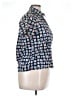 British Khaki Print Blue Short Sleeve Button-Down Shirt Size 14 - photo 4