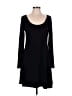 Mudd Solid Black Casual Dress Size L - photo 1