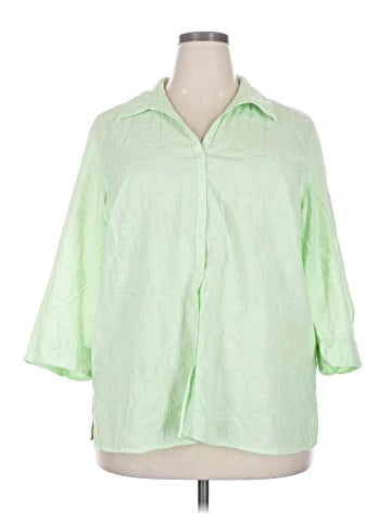 Sag Harbor 3/4 Sleeve Button-Down Shirt (view 1)