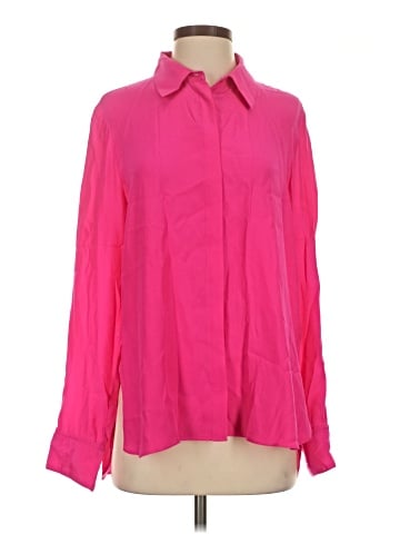 Argent Long Sleeve Silk Top (view 1)