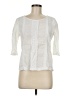Glam 100% Rayon Ivory 3/4 Sleeve Blouse Size M - photo 1