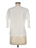 Glam 100% Rayon Ivory 3/4 Sleeve Blouse Size M - photo 2