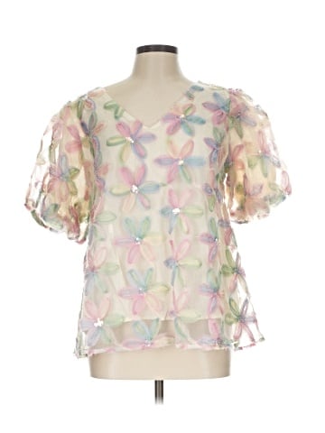 Umgee Short Sleeve Blouse (view 1)