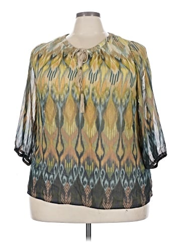 Rose + Olive Short Sleeve Blouse (view 1)