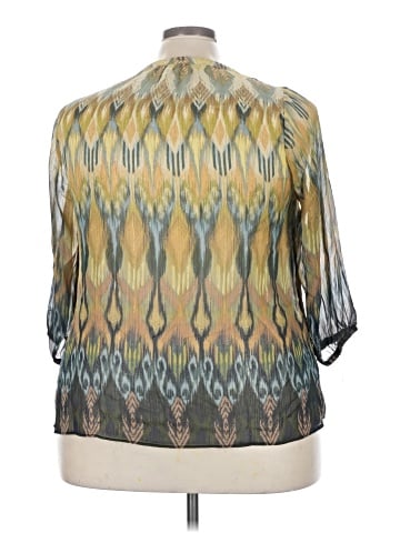 Rose + Olive Short Sleeve Blouse (view 2)
