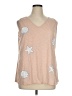 BLOOMCHIC Tan Sleeveless T-Shirt Size 14 - photo 1