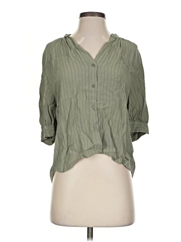 H&M 3/4 Sleeve Button-Down Shirt (view 1)