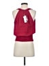Bebe 100% Polyester Burgundy Sleeveless Blouse Size S - photo 2