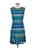 Covington Print Blue Casual Dress Size L - photo 2