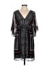 B. Smart 100% Polyester Print Black Casual Dress Size 10 - photo 1