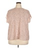 Halogen 100% Polyester Tan Short Sleeve Blouse Size 2X - photo 1
