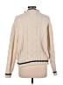 Pol 100% Polyester Solid Ivory Pullover Sweater Size L - photo 2