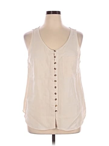 Perch by Blu Pepper Sleeveless Button-Down Shirt (view 1)