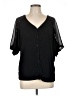 2b bebe Black Short Sleeve Blouse Size L - photo 1